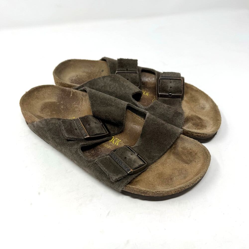 Birkenstock Arizona Sandals 37 Womens 6 Men 4  Brown Slip On Indie Granola WEAR